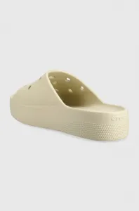 Crocs CLASSIC PLATFORM SLIDE Dámska nazúvacia obuv, béžová, veľkosť 41/42