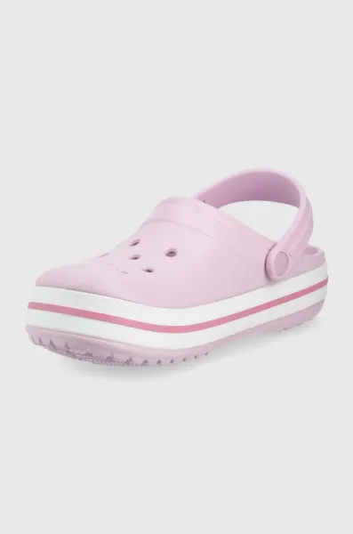 Crocs CROCBAND CLOG K Detská nazúvacia obuv, ružová, veľkosť 33/34