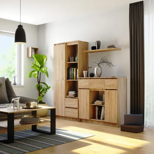 Ak furniture Komoda Baros 101 cm dub sonoma