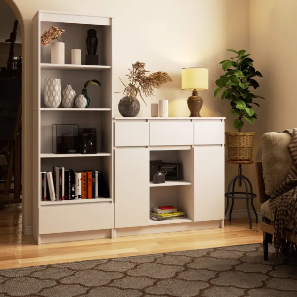 Ak furniture Komoda Baros 101 cm bílá