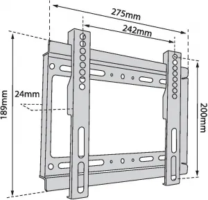 TB TOUCH TB TV wall mount TB-250 up to 42", 40kg max VESA 200x200