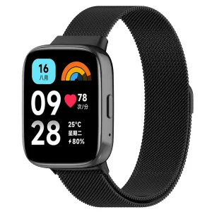 BStrap Milanese remienok na Xiaomi Redmi Watch 3 Active / Lite, black