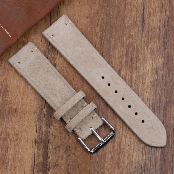 BStrap Suede Leather remienok na Garmin Venu 2, beige (SSG021C0308)