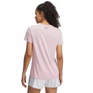 Dámske tréningové tričko s krátkym rukávom UNDER ARMOUR UA TECH PTH GRAPHIC SSC-PNK