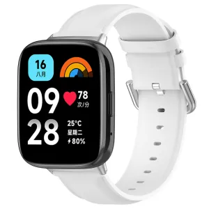 BStrap Leather remienok na Xiaomi Redmi Watch 3 Active / Lite, white