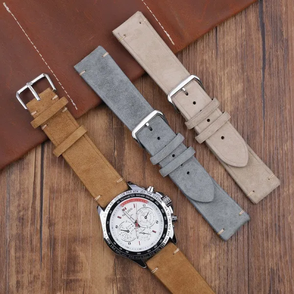 BStrap Suede Leather remienok na Xiaomi Amazfit GTR Mini, brown