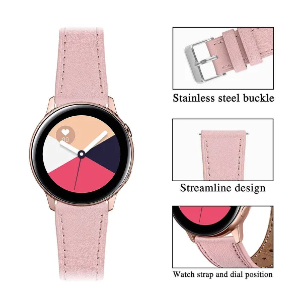 BStrap Leather Italy remienok na Xiaomi Amazfit GTR Mini, pink