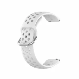 BStrap Silicone Dots remienok na Garmin Vivoactive 4s, white (SGA007C02)