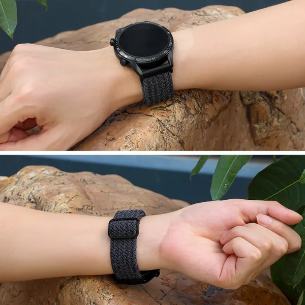 BStrap Braid Nylon remienok na Xiaomi Amazfit GTR Mini, blue white
