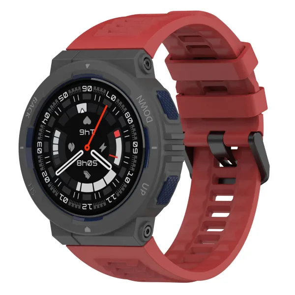BStrap Silicone remienok na Xiaomi Amazfit Active Edge, red