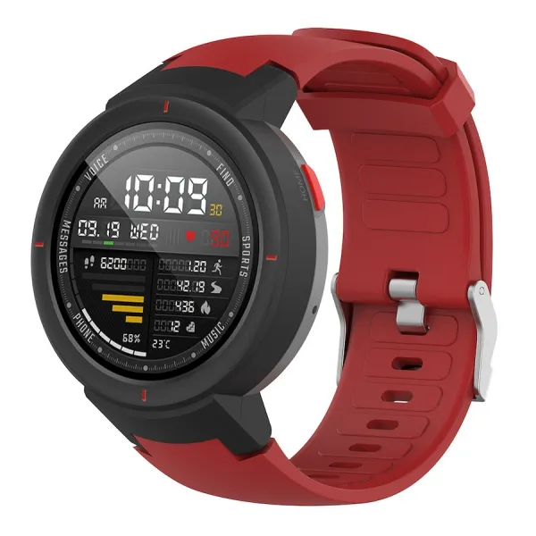BStrap Silicone remienok na Xiaomi Amazfit Verge, red (SXI002C06)