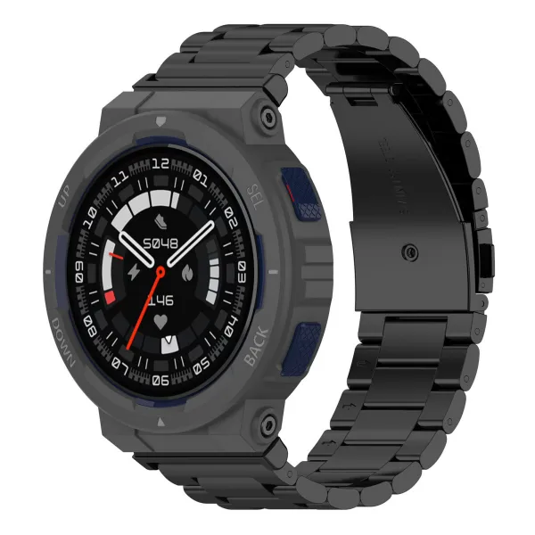 BStrap Stainless Steel remienok na Xiaomi Amazfit Active Edge, black