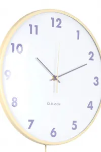 Nástenné hodiny Karlsson Cheeky Dome žltá farba
