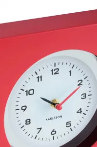 Nástenné hodiny Karlsson New Vintage červená farba