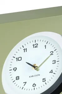 Nástenné hodiny Karlsson New Vintage zelená farba