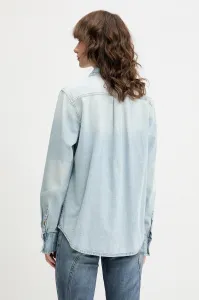 GUESS JEANS LONG SLEEVE SHIRT WOMEN BLUE