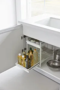 Organizér pod umývadlo Yamazaki Tower 2 biela farba