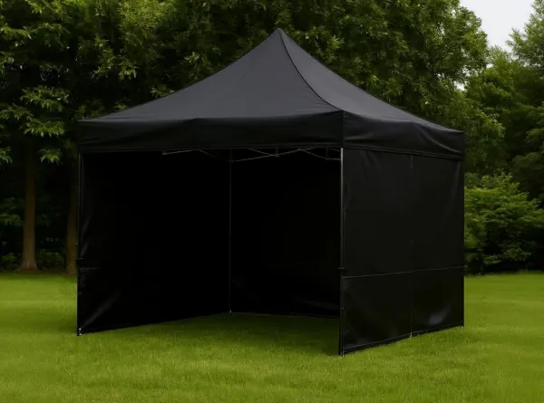 JAKS Nožnicový stan hliníkový HEX40L 3 x 3 m čierny