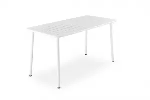 HALMAR Kovový záhradný stôl Bosco 140 cm biely