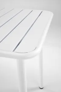 HALMAR Kovový záhradný stôl Bosco 140 cm biely