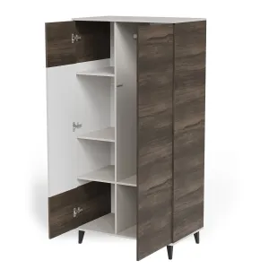 HALMAR Šatní skříň Random 90 cm kašmír/ořech