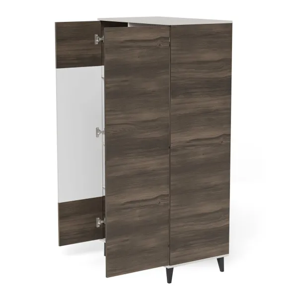 HALMAR Šatní skříň Random 90 cm kašmír/ořech