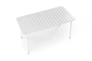 HALMAR Kovový záhradný stôl Bosco 140 cm biely