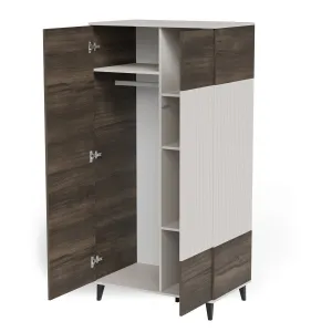 HALMAR Šatní skříň Random 90 cm kašmír/ořech