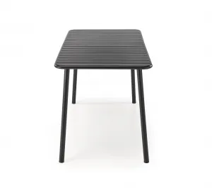 HALMAR Kovový záhradný stôl Bosco 140 cm čierny