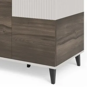 HALMAR Šatní skříň Random 90 cm kašmír/ořech
