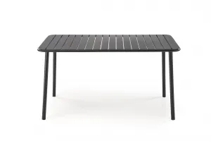 HALMAR Kovový záhradný stôl Bosco 140 cm čierny