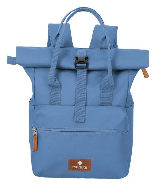 Roll top batoh Travelite Basics Short Handle Roll-up Denim