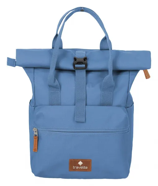 Roll top batoh Travelite Basics Short Handle Roll-up Denim