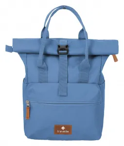 Roll top batoh Travelite Basics Short Handle Roll-up Denim
