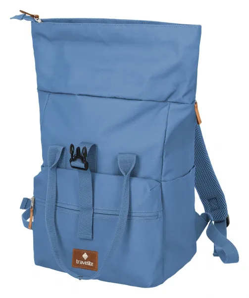 Roll top batoh Travelite Basics Short Handle Roll-up Denim