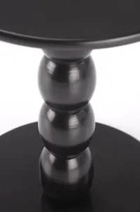 HALMAR Odkládací stolek Cirilla 40 cm z masivu černý