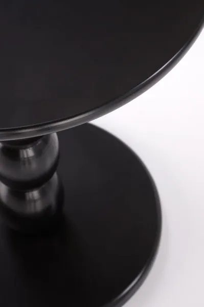 HALMAR Odkládací stolek Cirilla 40 cm z masivu černý