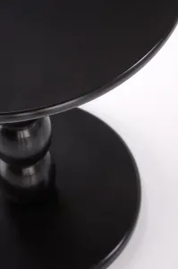 HALMAR Odkládací stolek Cirilla 40 cm z masivu černý