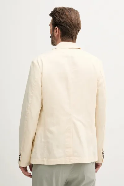 United Colors of Benetton jednoradové sako pánske s prímesou ľanu