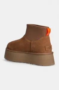 Semišové snehule UGG Classic Mini Dipper hnedá farba, 1168170-CHE
