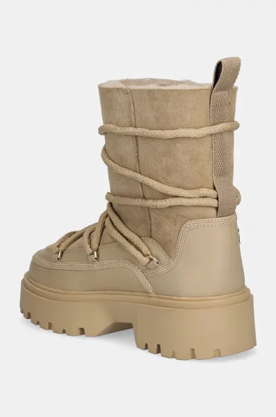 Snehule Tommy Hilfiger REAL SHEARLING LACE-UP SNOWBOOT
