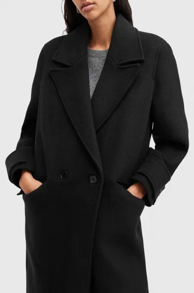 Kabát s prímesou vlny AllSaints MABEL COAT