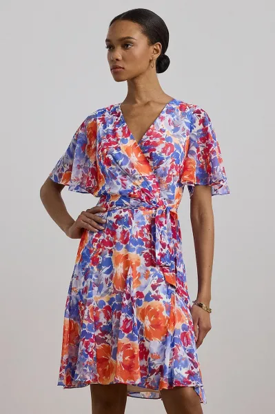 Šaty Lauren Ralph Lauren biela farba, mini, áčkový strih, 250957086