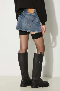 Rifľová sukňa Fiorucci Mid Blue Denim Mini Skirt