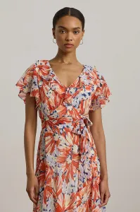 Šaty Lauren Ralph Lauren biela farba, mini, áčkový strih, 250957395