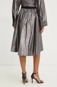 Sukňa Forte Forte fialová farba, midi, áčkový strih, 13592.my skirt