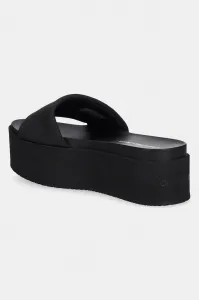 Calvin Klein FLATFORM SANDAL SLIDE INNYLON Dámske šľapky, čierna, veľkosť