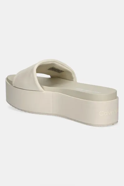 Šľapky Calvin Klein Jeans FLATFORM SANDAL SLIDE IN NYLON