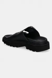 Kožené šľapky Tommy Jeans DOUBLE STRAP SANDAL