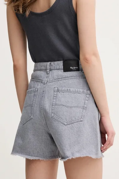 Rifľové krátke nohavice Pepe Jeans A-LINE SHORT UHW RACHEL